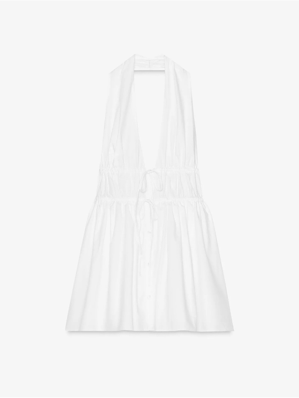 Zara White Halter jumpsuit Dress